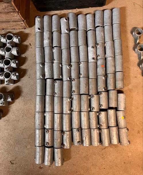 33mm  aluminium steigerbuizen en 33,7mm koppelstukken, Doe-het-zelf en Verbouw, IJzerwaren en Bevestigingsmiddelen, Gebruikt, Overige typen