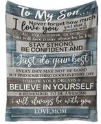 Fleece deken met tekst voor zoon, Ophalen of Verzenden, Nieuw