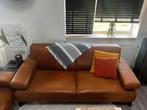 Prachtige Cognac bank | Rundleder | 2,5 zits, Ophalen, 150 tot 200 cm, Driepersoons, Zo goed als nieuw
