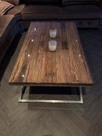 Houten salontafel met metalen frame (kuster | richmond), Huis en Inrichting, Ophalen, 100 tot 150 cm, 50 tot 100 cm, Zo goed als nieuw