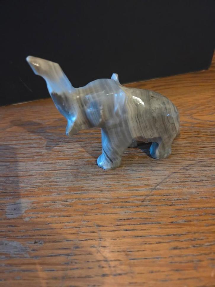 Granieten Olifant Beeldje - Perfecte Staat, Antiek en Kunst, Kunst | Beelden en Houtsnijwerken, Ophalen of Verzenden