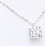 4 Karaat Diamand (Lab Grown) VVS2-14 Karaat Witgoud Ketting, Sieraden, Tassen en Uiterlijk, Kettingen, Met edelsteen, Wit, Nieuw