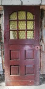 Hard houten buitendeur., Doe-het-zelf en Verbouw, 80 tot 100 cm, Gebruikt, Hout, Buitendeur