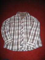 Mexx blouse/overhemd wit ruit+diverse naturelkleuren mt 122, Jongen of Meisje, Overhemd of Blouse, Zo goed als nieuw, Ophalen