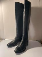 Italy Knee High Boots Full Black Soft Leather EU 38, Hoge laarzen, Zwart, Ophalen of Verzenden, Zo goed als nieuw