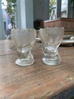 Oude eierdopjes kuiken persglas, Antiek en Kunst, Antiek | Glas en Kristal, Ophalen of Verzenden