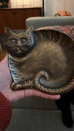 Vintage boho brass messing of koper schaaltje KAT India, Ophalen of Verzenden, Rond, Overige materialen