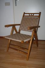 Bamboe relax stoel. Inklapbaar., Ophalen, Bruin, Hout, Zo goed als nieuw