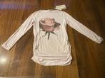 Monnalisa chic roze stretch longsleeve met roos maat 146!, Meisje, Ophalen of Verzenden, Zo goed als nieuw, Shirt of Longsleeve