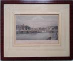 Rotterdam Koningsbrug Ingekleurde Staalgravure GM Kruz 1858, Ophalen of Verzenden