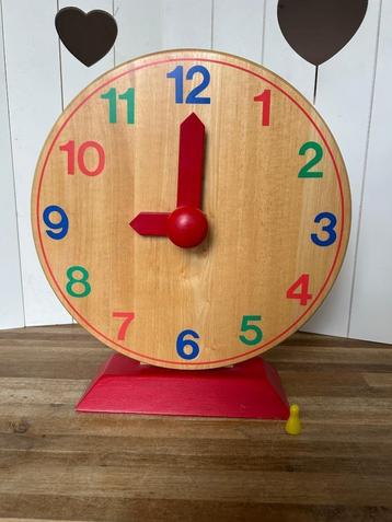 Vintage educatieve houten klok IKEA UNDERHÅLLA beschikbaar voor biedingen