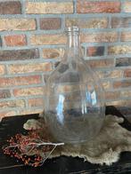 Brocante oude glazen gist fles, apart model, Antiek en Kunst, Ophalen