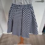 Brabantse ruit cirkelrok met elastiek, Maat 38/40 (M), Blauw, Ophalen of Verzenden, Zo goed als nieuw