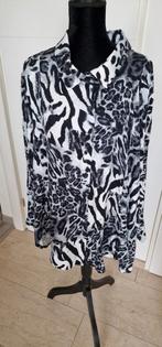 5)Te koop nieuw zwart/wit panterblous maat 5 ongev.52/54, Nieuw, Ophalen of Verzenden, Kekoo, Blouse of Tuniek