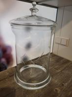 Grote Glazen Voorraadpot met Deksel - 50cm, Antiek en Kunst, Antiek | Glas en Kristal, Ophalen of Verzenden