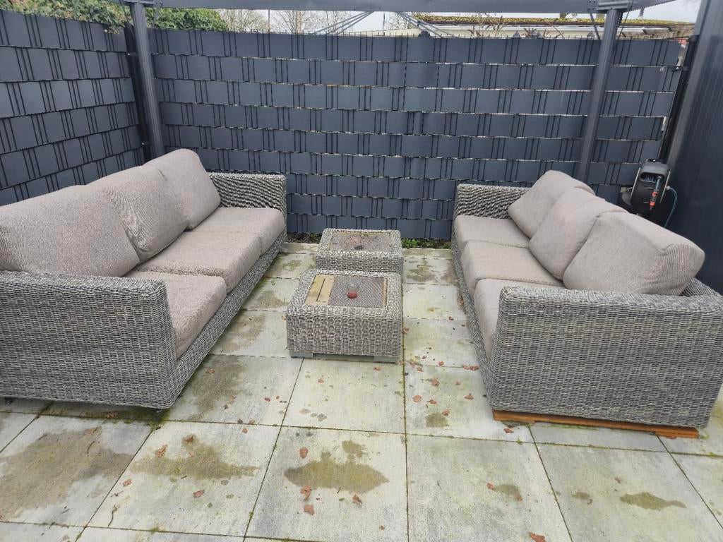 Mooie loungeset voor buiten, Tuin en Terras, Tuinsets en Loungesets, Zo goed als nieuw, Loungeset, Wicker, 5 zitplaatsen, Bank