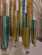 Vintage Murano cylinder glazen vazen, Antiek en Kunst, Antiek | Glas en Kristal, Ophalen of Verzenden