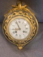 zeer mooi bronzen cartel klokje met slagwerk, Antiek en Kunst, Antiek | Klokken, Ophalen of Verzenden