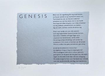 Zeefdruk Wim Huijskens - Genesis beschikbaar voor biedingen