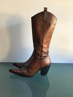 Vintage boho laars 38 | Bruin leer | Rits | Gratis verzenden, Hoge laarzen, Bruin, Verzenden, Zo goed als nieuw