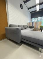 Grijze hoekbank met chaise longue - Stijlvol en comfortabel!, 250 tot 300 cm, 75 tot 100 cm, Ophalen of Verzenden, Zo goed als nieuw