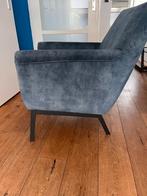 Fauteuil blauw, luxe stoel, velvet petrol, stoel blauw, Ophalen, 75 tot 100 cm, Zo goed als nieuw, Metaal