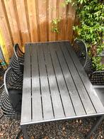 Tuinset met 4 stoelen, Ophalen of Verzenden, Zo goed als nieuw, Rechthoekig, Kunststof