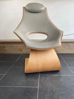 Carl Hansen Dream Chair, eiken, lichtgrijs leder, Carl Hansen, Ophalen of Verzenden, Zo goed als nieuw, Nvt