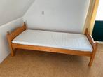 Te Koop : Grenen 1-Persoons Bed Inc Matras 90 x 210 Export, Ophalen, Gebruikt, 90 cm, Eenpersoons