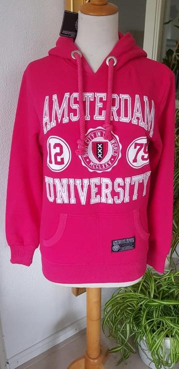 Nieuw, dames sweater met capuchon, mt s, kleur cyclaam beschikbaar voor biedingen