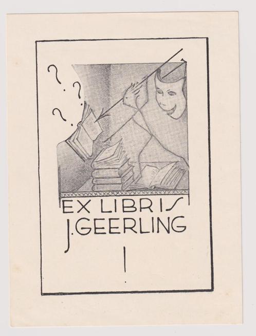 Exlibris van Jaap Geerling, Antiek en Kunst, Kunst | Etsen en Gravures, Verzenden