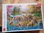 2 wolfen puzzels 1000 stukjes, Ophalen of Verzenden, 500 t/m 1500 stukjes, Zo goed als nieuw