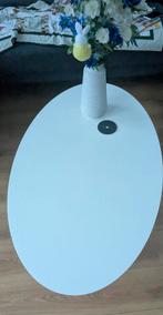 Moderne ovale salontafel – stijlvol, stevig en uniek design, Ophalen, Gebruikt, 100 tot 150 cm, 50 tot 100 cm