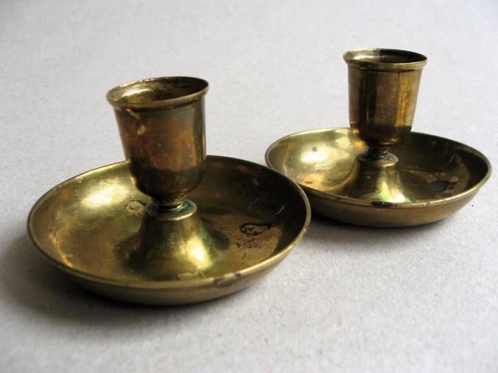 Militaria ! messing campaign reis kandelaars, 1900, Verzamelen, Militaria | Algemeen, Landmacht, Kunstobject, Engeland, Ophalen of Verzenden