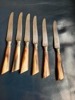 6 x "lunch" kleine messen. Chatellerault. Benen heft., Antiek en Kunst, Antiek | Bestek, Ophalen of Verzenden