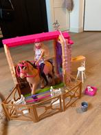 Barbie Paardenstal met Barbie en paard, Ophalen of Verzenden, Zo goed als nieuw, Barbie
