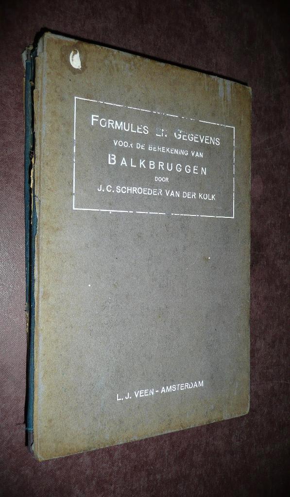 Formules en gegevens voor de berekening van BALKBRUGGEN 1916, Boeken, Techniek, Gelezen, Bouwkunde, Ophalen of Verzenden
