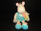 NICOTOY EZEL PAARD VELOURS GRIJS/WIT MET LICHTBLAUW SHIRTJE, Kinderen en Baby's, Speelgoed | Knuffels en Pluche, Ophalen of Verzenden