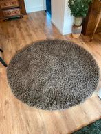 Rond vloerkleed - Cozy Shaggy, Huis en Inrichting, Stoffering | Tapijten en Kleden, Ophalen, Gebruikt, 100 tot 150 cm, Bruin