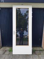 1 mooie grote witte houten rechtsdraaiende binnendeur, Ophalen, Gebruikt, 80 tot 100 cm, 215 cm of meer