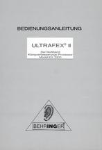 HANDLEIDING BOEK (Anleitung) Behringer - Ultrafex II-EX 3100, Muziek en Instrumenten, Effecten, Ophalen of Verzenden, Zo goed als nieuw