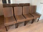 Set (van 4) Lloyd loom stoelen eetkamer/keuken, Ophalen, Gebruikt, Bruin, Vier
