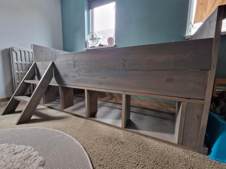 Rockwood kajuitbed Jasper kinderbed, Kinderen en Baby's, Kinderkamer | Bedden, Gebruikt, 180 cm of meer, 85 tot 100 cm, Lattenbodem