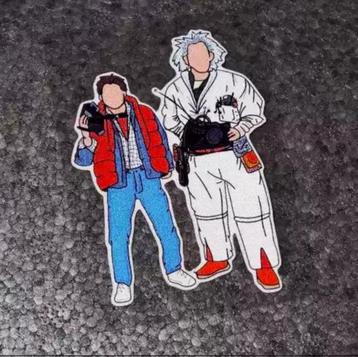 Back to the Future Marty & Doc vinyl sticker beschikbaar voor biedingen