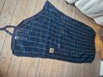 Geruite donkerblauwe fleece deken, Ophalen of Verzenden, Gebruikt