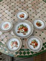 Antieke borden met fruitdecor, Fraureuth, Antiek en Kunst, Ophalen of Verzenden