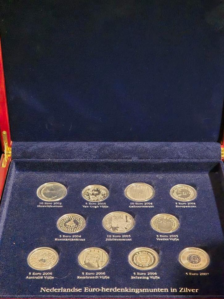 Zilveren Euro Herdenkingsmunten Set, Postzegels en Munten, Munten | Nederland, Setje, Euro's, Koningin Beatrix, Zilver, Ophalen of Verzenden