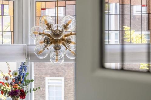 Lamp Atomic van Nordal, Huis en Inrichting, Lampen | Hanglampen, Zo goed als nieuw, 75 cm of meer, Glas, Metaal, Ophalen