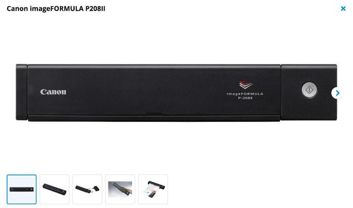 Scanner Canon imageFORMULA P208II, Computers en Software, Scanners, Zo goed als nieuw, Documentscanner, MacOS, Windows, Ingebouwde Wi-Fi