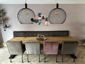 Set design hanglampen rond zwart 70 cm (2 stuks) beschikbaar voor biedingen